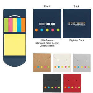 STICKY NOTES AND FLAGS IN POCKET CASE