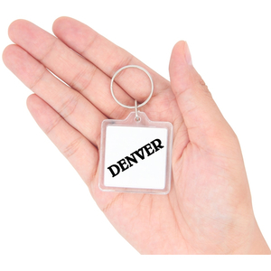 Square Acrylic Key Ring