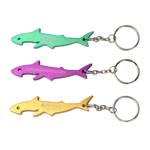 Shark Shaped Bottle Opener Keyring