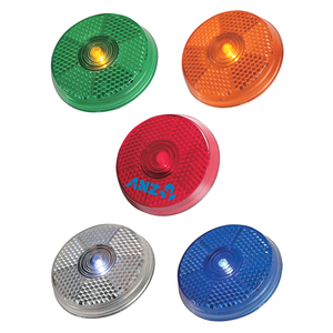 Safety Blinking Round Light With Back Clip