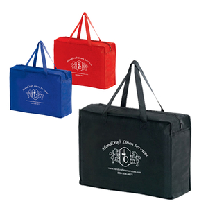 Non-Woven Essential Briefcase Tote With Zipper Closure