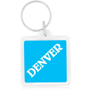 Square Acrylic Key Ring